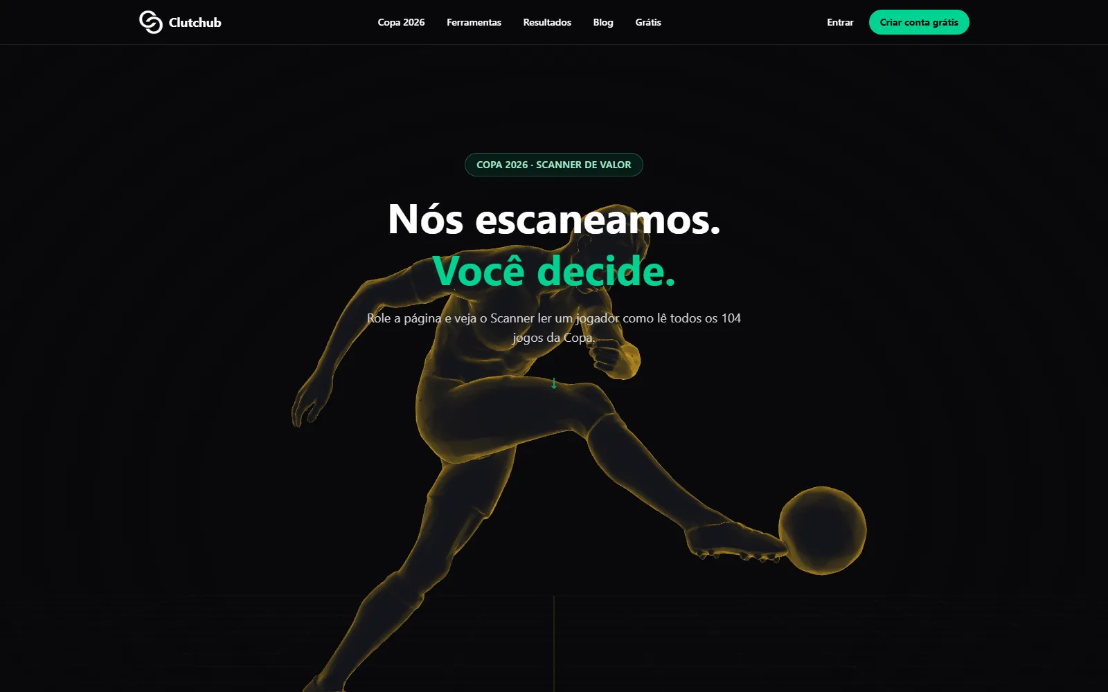 Painel de dados e odds com IA do ClutchHUB