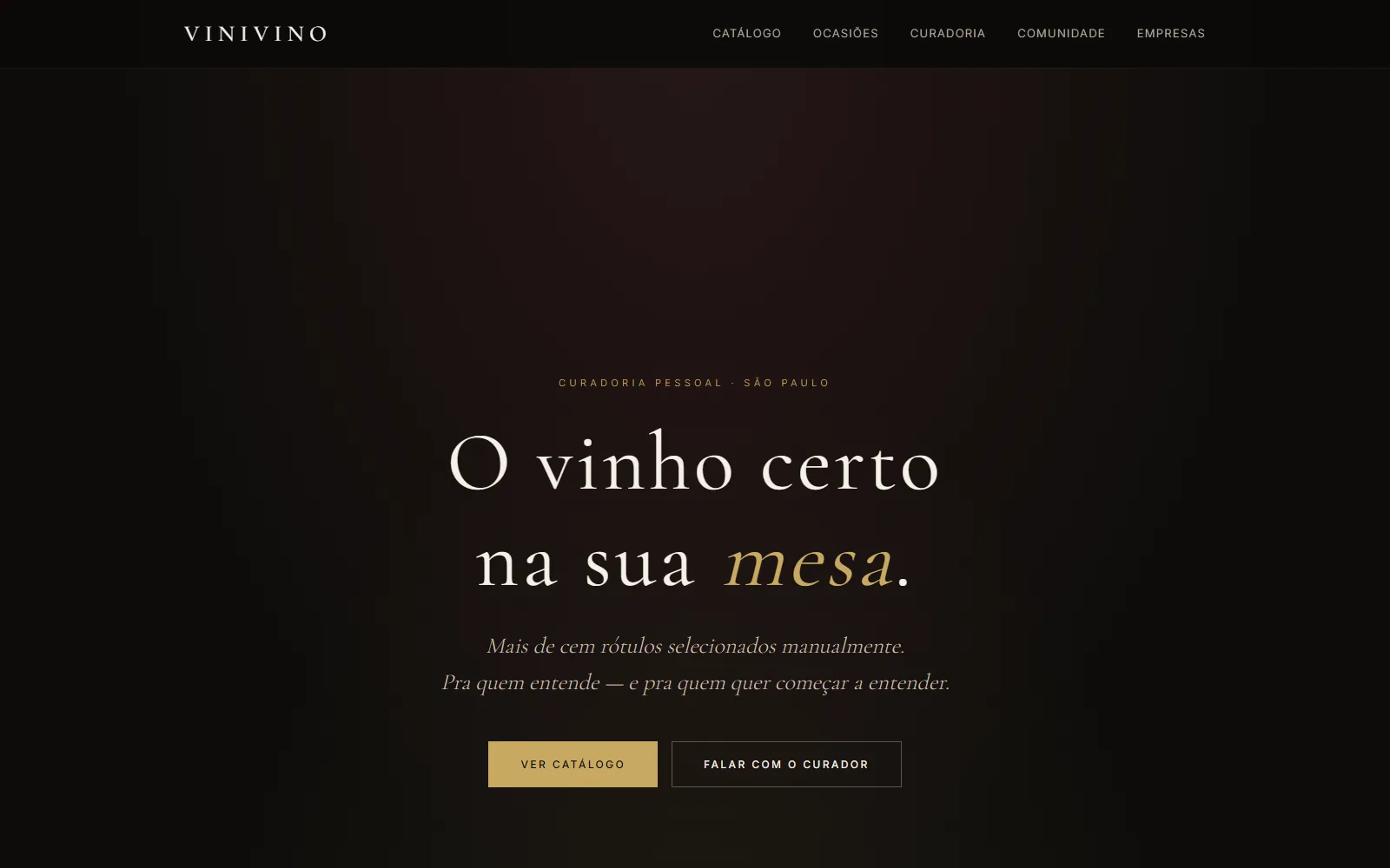 Catálogo de vinhos da Vinivino